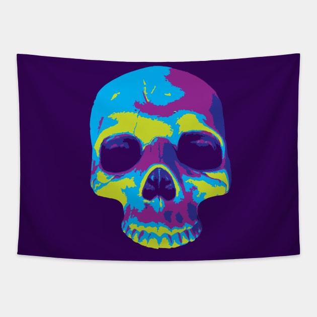 Skull CMYK Tapestry by dvdnds