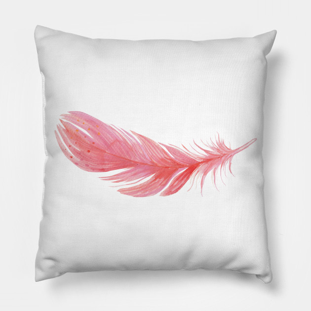 pink feather pillow