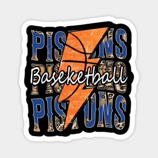Graphic Basketball Pistons Proud Name Vintage Magnet