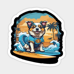 Surfer Dog Magnet