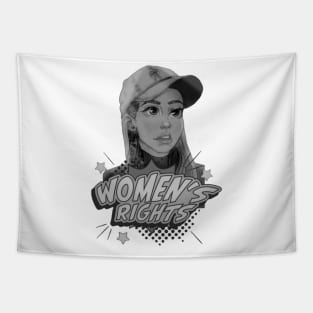 Womens rights black and white Tapestry