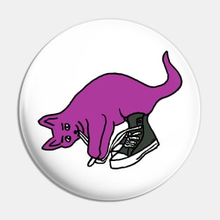 High Top Kitty Laces Pin