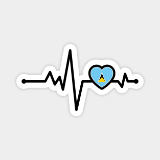 St Lucia Heart Monitor Magnet