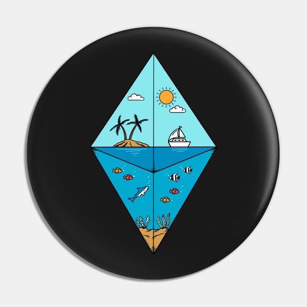 Diamond Landscape Pin by coffeeman