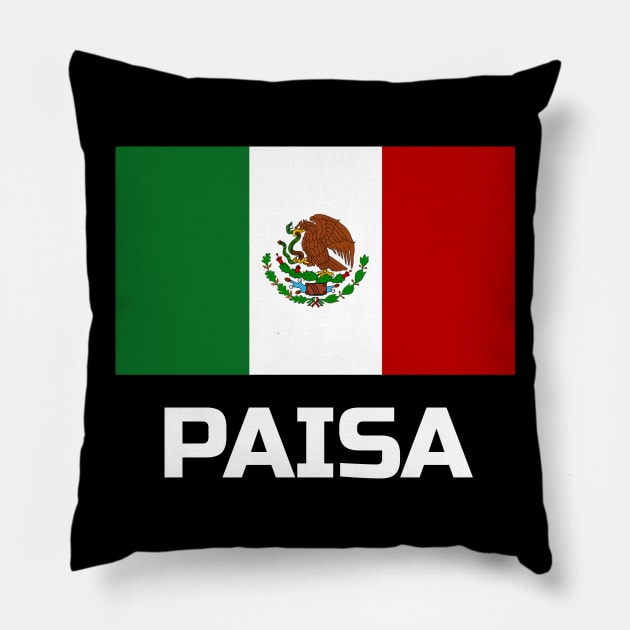 Mexico Flag Paisa Pillow by jmgoutdoors