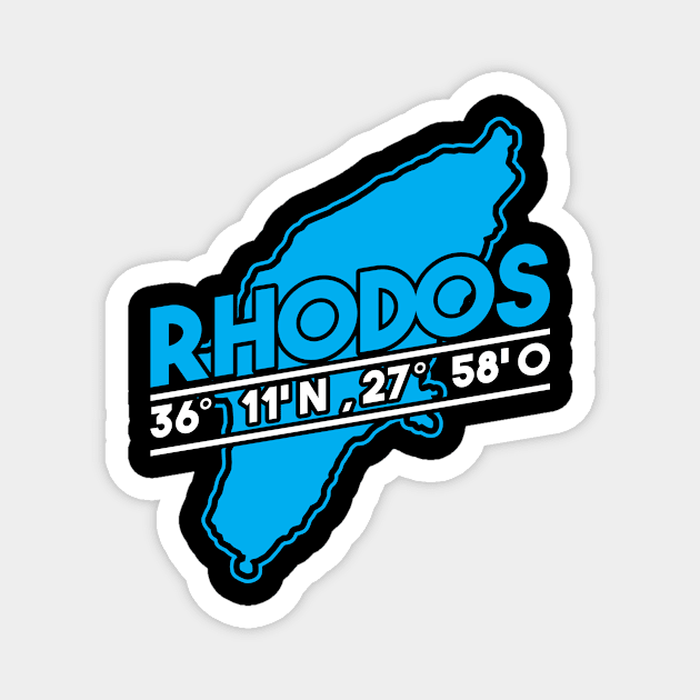 Rhodes Gift Greece Magnet by QQdesigns