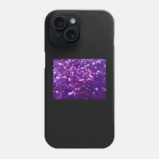 Photographic Image of Purple Glitter Phone Case