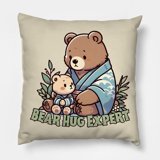 Parenting bear Pillow by Japanese Fever