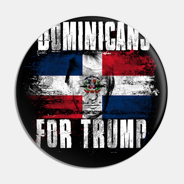 Dominicans For Trump - Trump 2020 Patriotic Flag Pin by Family Heritage Gifts