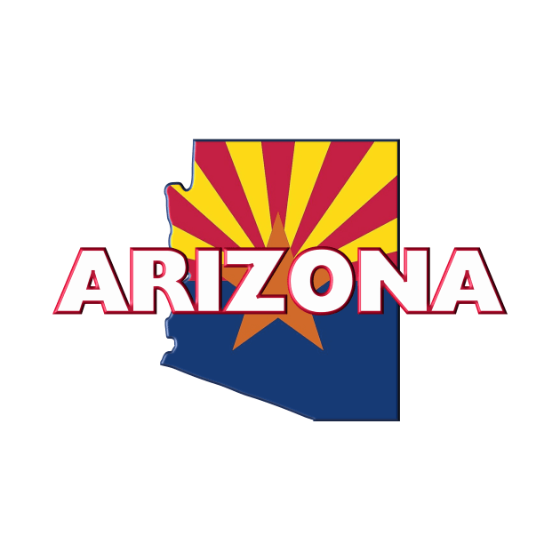 Arizona Colored State by m2inspiration