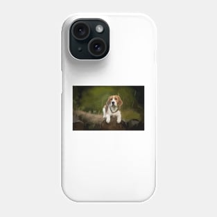 Cute Beagle Digital Painting Phone Case