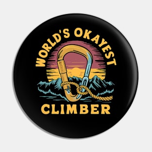 Worlds Okayest Climber Pin