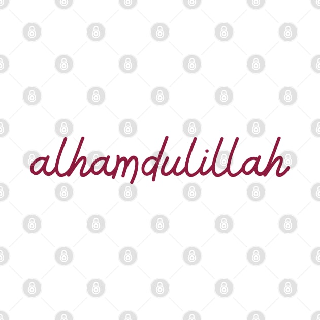 alhamdulillah - maroon red by habibitravels