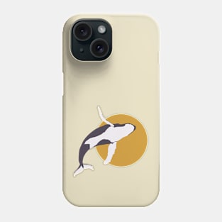 Humpback whale and sun Phone Case