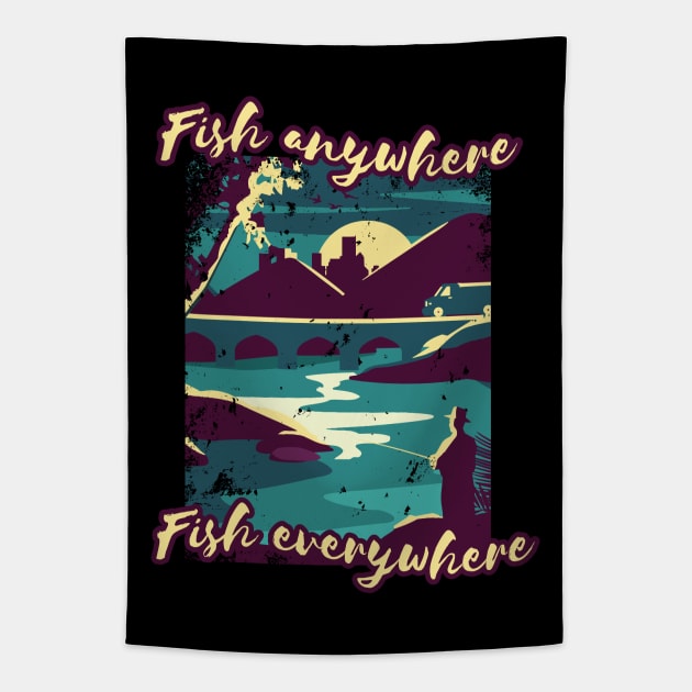 Fishing Tapestry by Urban_Vintage