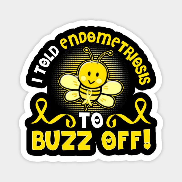 funny endometriosis bee warrior Magnet by TeesCircle
