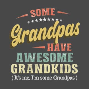 Some Grandpas Have Awesome Grandkids Vintage Father T-Shirt