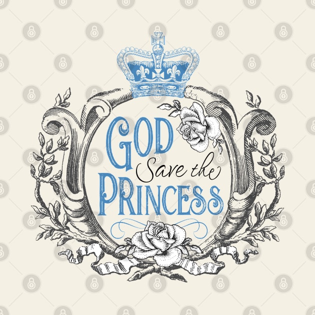 God Save the Princess of Wales Vintage Crown by figandlilyco