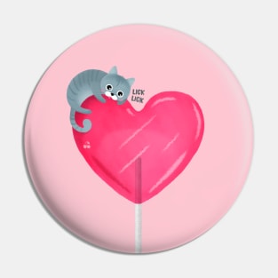 Sweet heart lollipop Pin