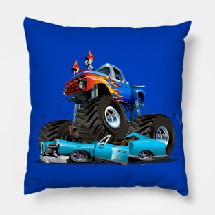 Cartoon monster truck Pillow