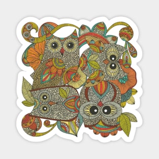 4 little owls Magnet