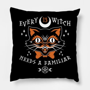 Halloween Cat - Witches Goth Familiar Pillow