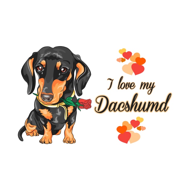 I love my Dachshund - rose! Especially for Doxie owners! by rs-designs