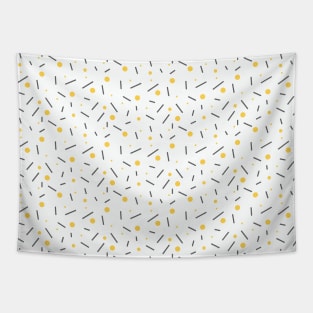 Sunny Yellow Explosion Dots And Lines Tapestry