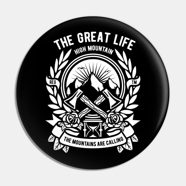 Axe, the great life Pin by BlackSideDesign