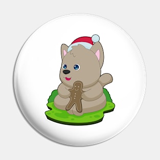 Dog Christmas Cookie Pin