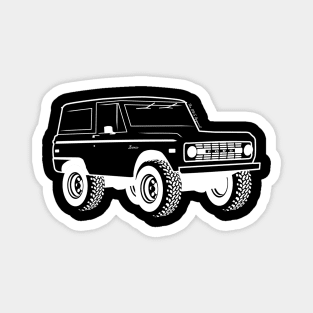 1966-1977 Ford Bronco White Print Magnet