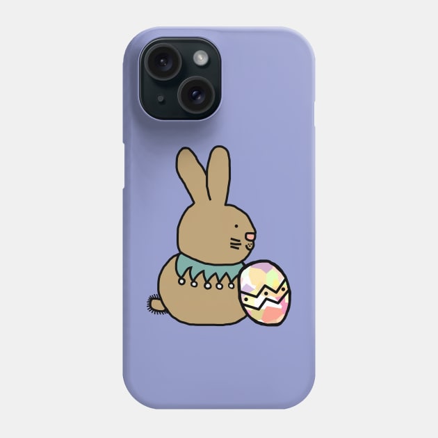 Bunny Rabbit Holding Easter Egg Phone Case by ellenhenryart