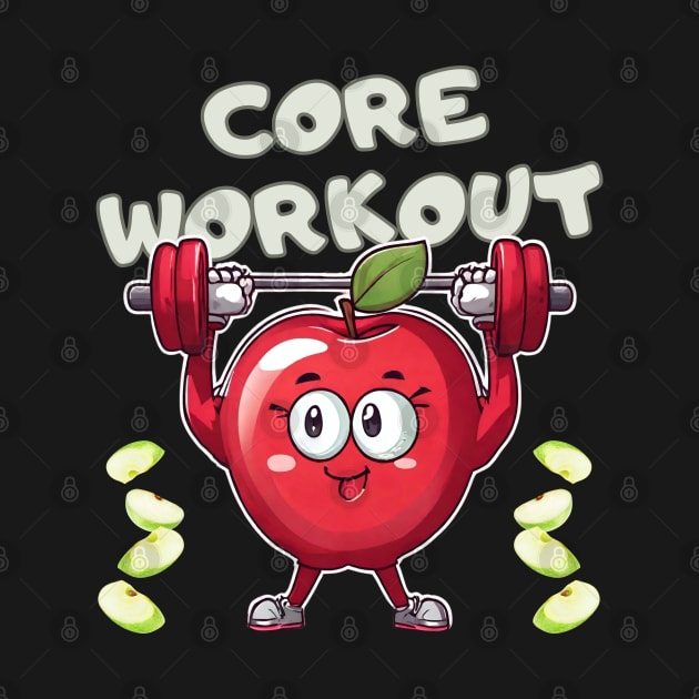 Cute, funny apple fitness by T-Crafts