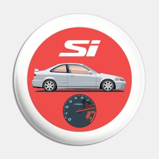 Civic Si in Silver Pin