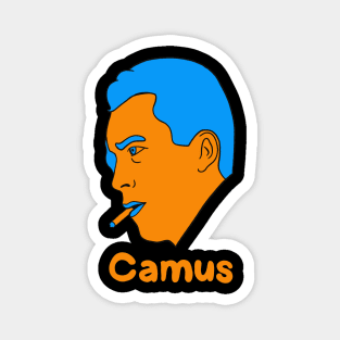 Albert Camus - French Philosophy Existentialist - Orange Edition Magnet