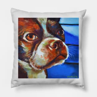 Classy Hank the BOSTON TERRIER Pillow