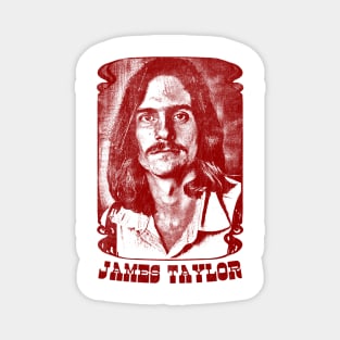 James Taylor // Retro 70s Style Fan Art Design Magnet