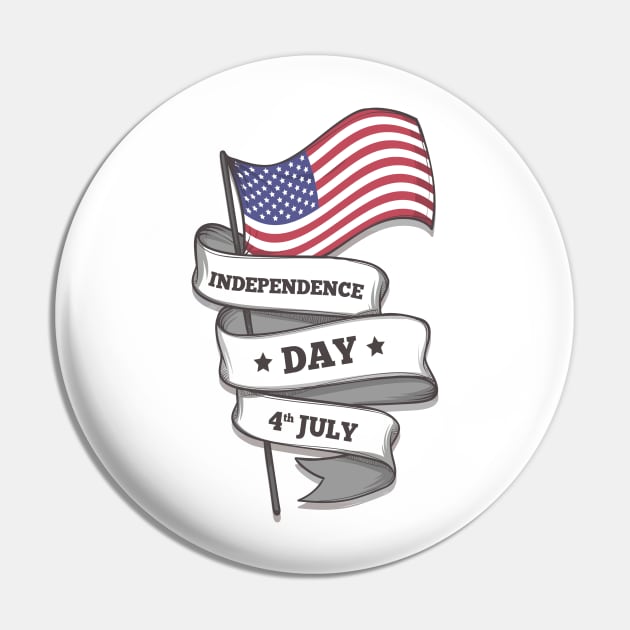 Independence Day Pin by TheTeeFactory