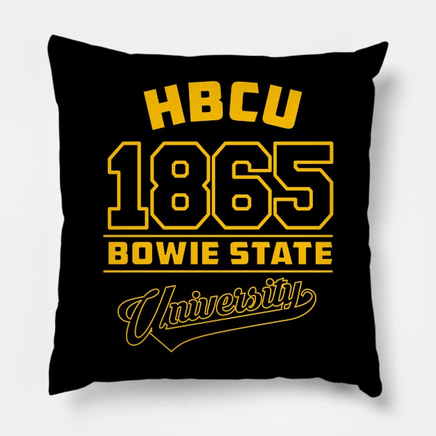 Bowie State 1865 University Apparel Pillow by HBCU Classic Apparel Co