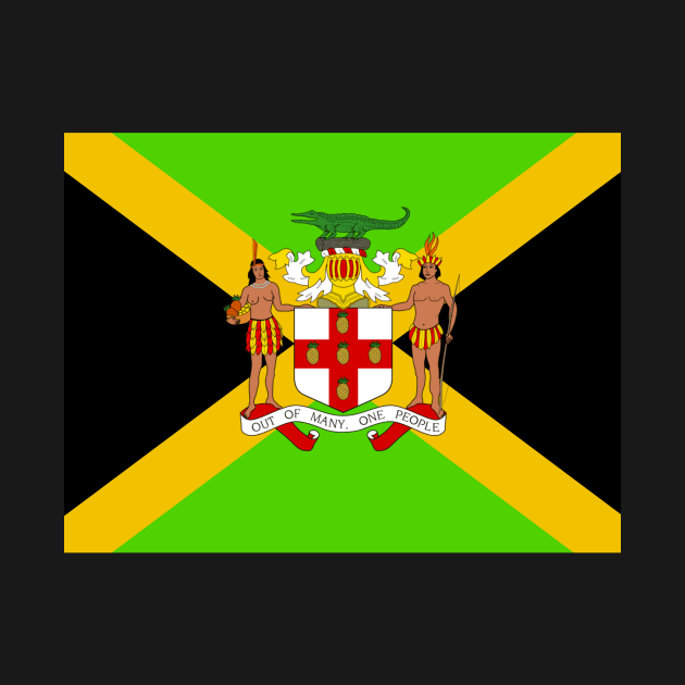 Jamaican coat of arms flag by AidanMDesigns