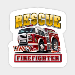 Cartoon Fire Truck Magnet