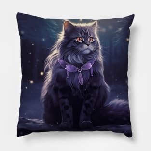 Arctic Siberian Cat Pillow