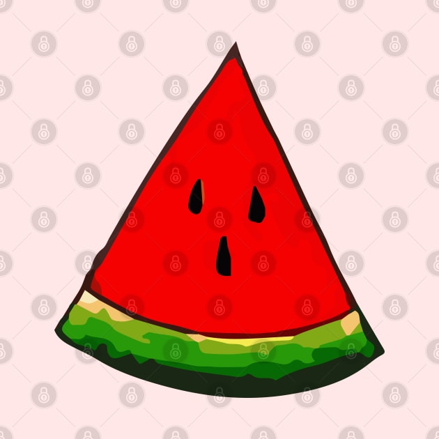 Triangular piece of watermelon by Tilila