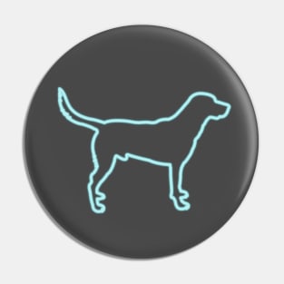 80s Retro Neon Sign Black Labrador Pin