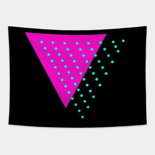 Pink Triangle (with Aqua  Dots) Tapestry