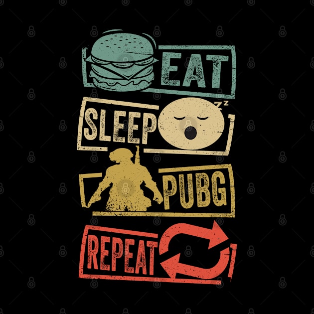 eat sleep pubg repeat t shirt by Moe99