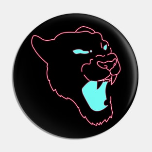 Neon Panther Graphic Illustration Pin