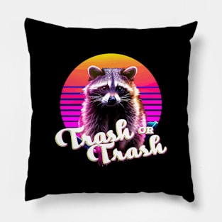 trick or trash - retrowave Pillow