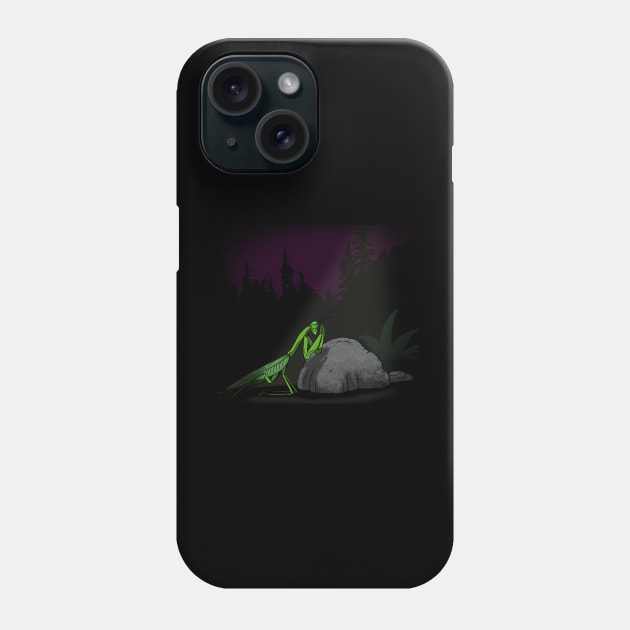 Praying Mantis Cute Funny Jesus Christ Religious Scene Funny Parody Phone Case by BoggsNicolas