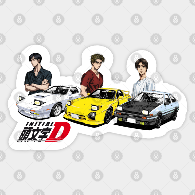 Project D Team Lineup Initial D Sticker Teepublic